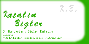 katalin bigler business card